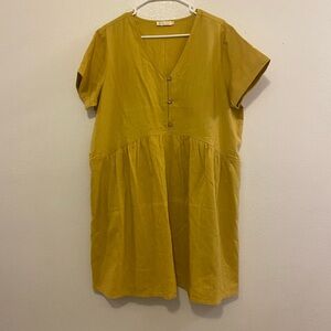 Hannah Canvas Yellow Dress